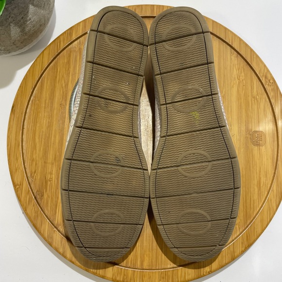 White Mountain Snake Print Leather Boat Shoe Women 8.5 Preppy Metallic Moccasin - Picture 7 of 9